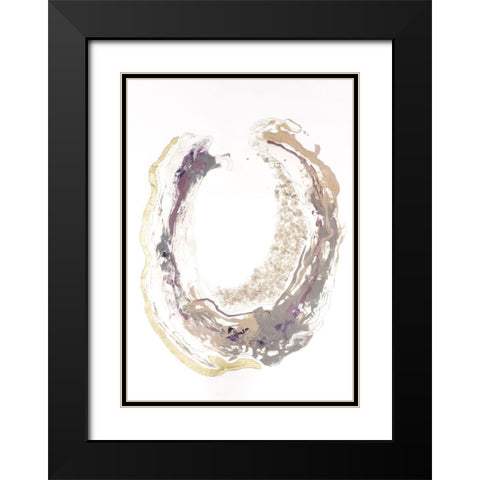 Flourite I Black Modern Wood Framed Art Print with Double Matting by Lam, Vanna