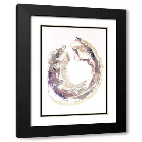 Flourite II Black Modern Wood Framed Art Print with Double Matting by Lam, Vanna