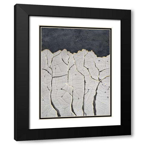 Crackled Arbor I Black Modern Wood Framed Art Print with Double Matting by Lam, Vanna
