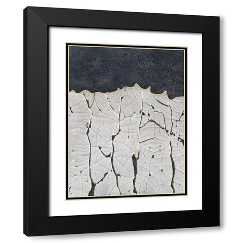 Crackled Arbor II Black Modern Wood Framed Art Print with Double Matting by Lam, Vanna