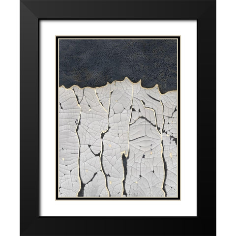 Crackled Arbor II Black Modern Wood Framed Art Print with Double Matting by Lam, Vanna