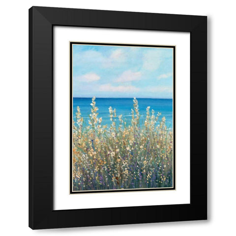 Flowers at the Coast I Black Modern Wood Framed Art Print with Double Matting by OToole, Tim