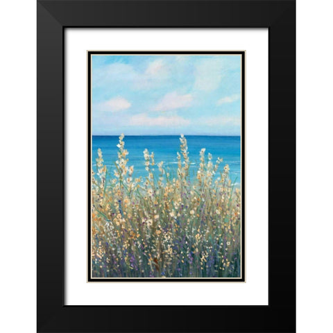 Flowers at the Coast I Black Modern Wood Framed Art Print with Double Matting by OToole, Tim