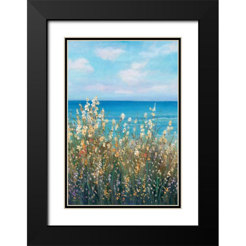 Flowers at the Coast II Black Modern Wood Framed Art Print with Double Matting by OToole, Tim