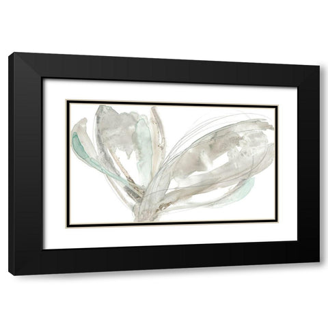Petal Vortex II Black Modern Wood Framed Art Print with Double Matting by Goldberger, Jennifer