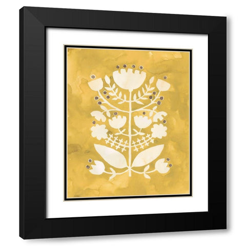 Buttercup I Black Modern Wood Framed Art Print with Double Matting by Zarris, Chariklia