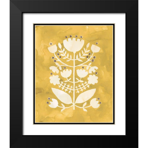 Buttercup I Black Modern Wood Framed Art Print with Double Matting by Zarris, Chariklia