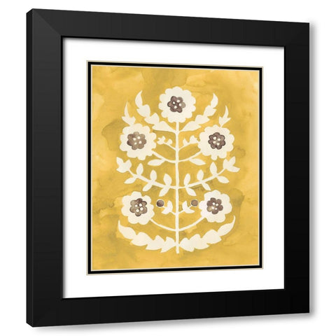 Buttercup II Black Modern Wood Framed Art Print with Double Matting by Zarris, Chariklia