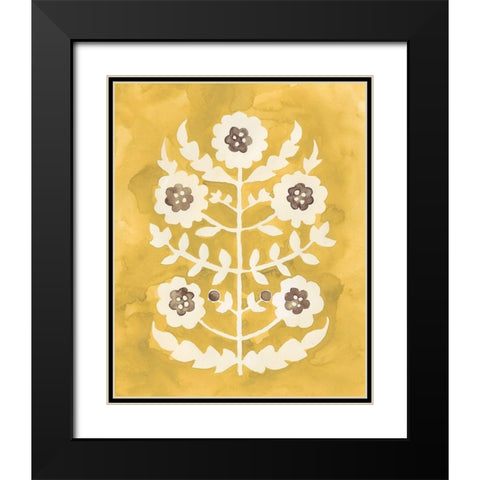 Buttercup II Black Modern Wood Framed Art Print with Double Matting by Zarris, Chariklia