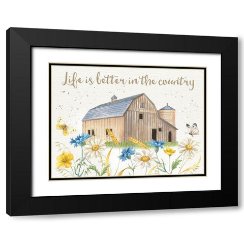 Nostalgic Farm I Black Modern Wood Framed Art Print with Double Matting by Maday, Jane