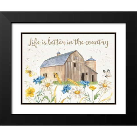 Nostalgic Farm I Black Modern Wood Framed Art Print with Double Matting by Maday, Jane
