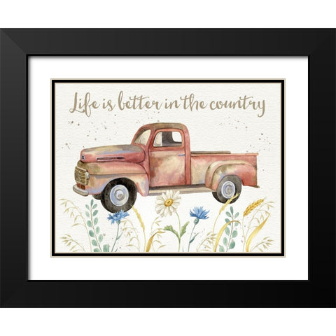 Nostalgic Farm II Black Modern Wood Framed Art Print with Double Matting by Maday, Jane