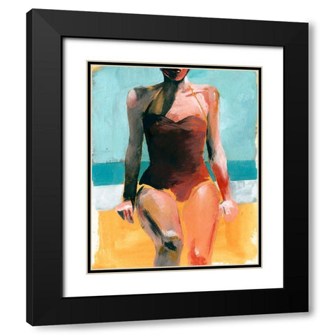 Vintage Swim II Black Modern Wood Framed Art Print with Double Matting by Parker, Jennifer Paxton