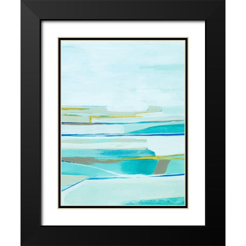 Seafarers Layers I Black Modern Wood Framed Art Print with Double Matting by Popp, Grace