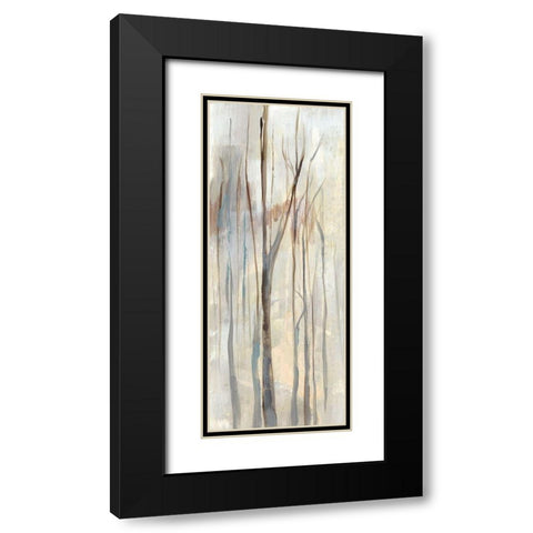 Wispy Birches I Black Modern Wood Framed Art Print with Double Matting by Goldberger, Jennifer