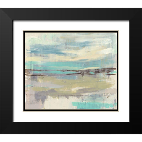 Planes of Blue I Black Modern Wood Framed Art Print with Double Matting by Goldberger, Jennifer