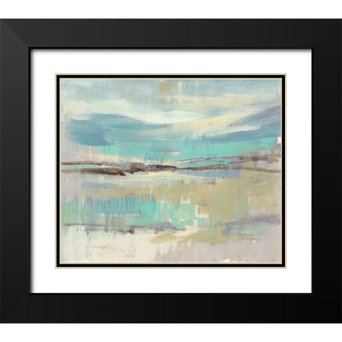 Planes of Blue II Black Modern Wood Framed Art Print with Double Matting by Goldberger, Jennifer