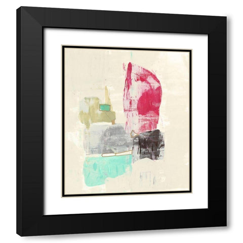 Mid Century Riff II Black Modern Wood Framed Art Print with Double Matting by Goldberger, Jennifer