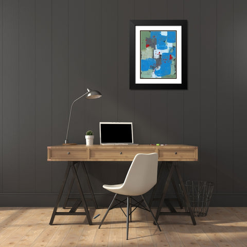 Integrated Circuit II Black Modern Wood Framed Art Print with Double Matting by Moore, Regina