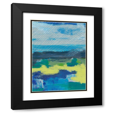 Stitched Sky I Black Modern Wood Framed Art Print with Double Matting by Moore, Regina