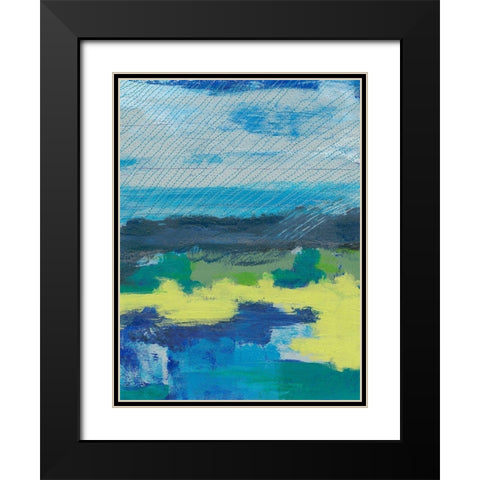 Stitched Sky I Black Modern Wood Framed Art Print with Double Matting by Moore, Regina