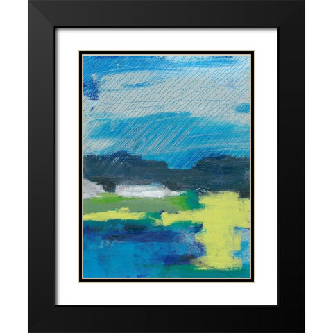 Stitched Sky II Black Modern Wood Framed Art Print with Double Matting by Moore, Regina