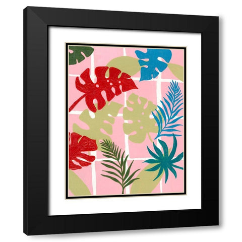 Colorful Tropics II Black Modern Wood Framed Art Print with Double Matting by Moore, Regina
