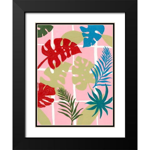 Colorful Tropics II Black Modern Wood Framed Art Print with Double Matting by Moore, Regina