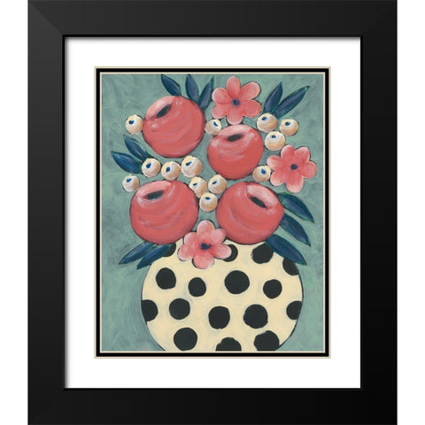 Jamboree Floral I Black Modern Wood Framed Art Print with Double Matting by Moore, Regina