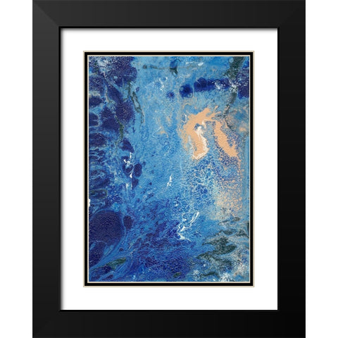 Blue Hawaii II Black Modern Wood Framed Art Print with Double Matting by Moore, Regina