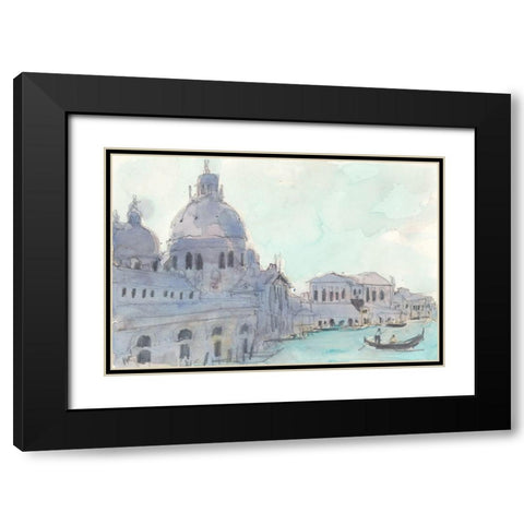 Santa Maria Della Salute Moment Black Modern Wood Framed Art Print with Double Matting by Dixon, Samuel