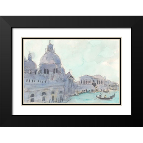 Santa Maria Della Salute Moment Black Modern Wood Framed Art Print with Double Matting by Dixon, Samuel