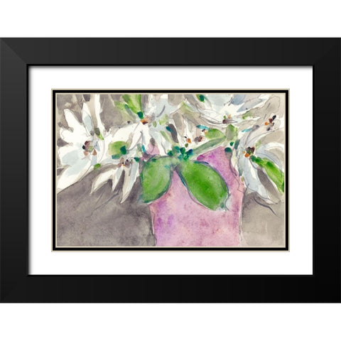 Magnolia Charm II Black Modern Wood Framed Art Print with Double Matting by Dixon, Samuel