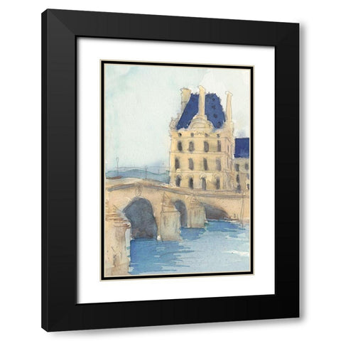 Along the Seine I Black Modern Wood Framed Art Print with Double Matting by Dixon, Samuel