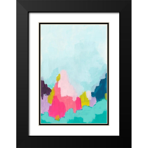 Pixel Borealis I Black Modern Wood Framed Art Print with Double Matting by Vess, June Erica