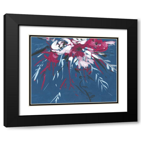 Blooming Night I Black Modern Wood Framed Art Print with Double Matting by Wang, Melissa