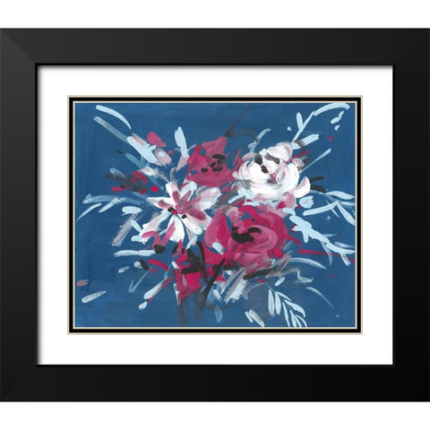 Blooming Night II Black Modern Wood Framed Art Print with Double Matting by Wang, Melissa