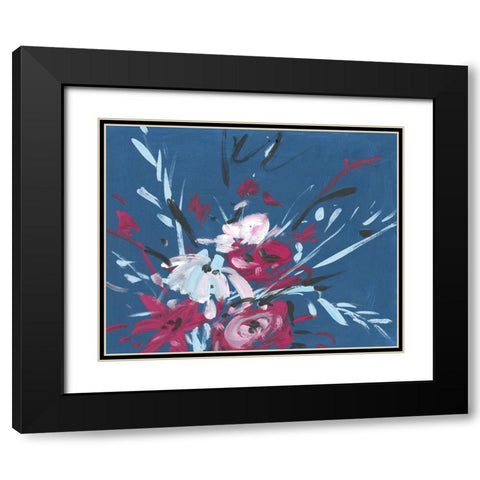 Blooming Night III Black Modern Wood Framed Art Print with Double Matting by Wang, Melissa