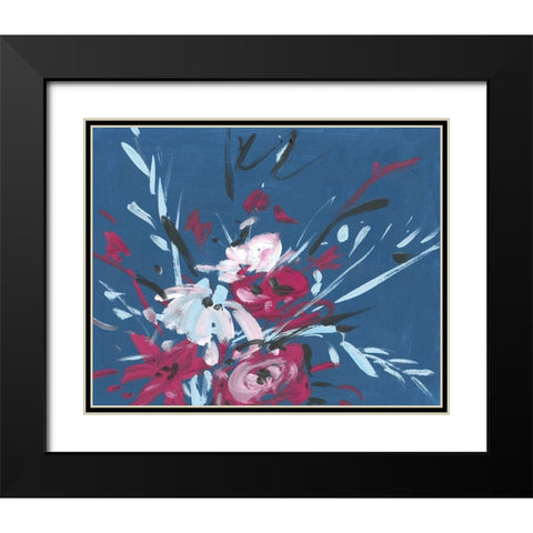 Blooming Night III Black Modern Wood Framed Art Print with Double Matting by Wang, Melissa