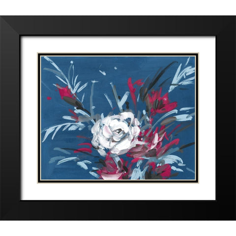 Blooming Night IV Black Modern Wood Framed Art Print with Double Matting by Wang, Melissa