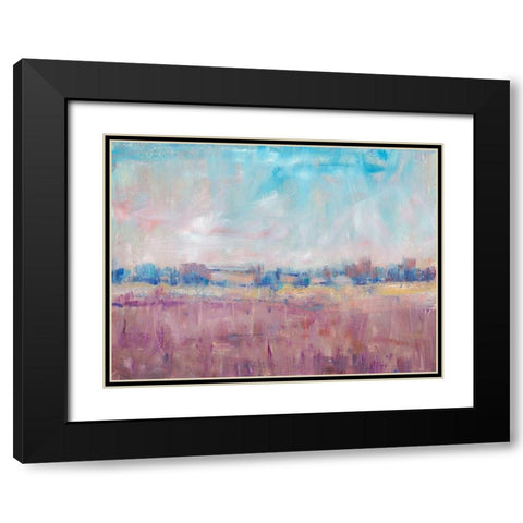 Indigo Gathering I Black Modern Wood Framed Art Print with Double Matting by OToole, Tim