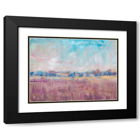 Indigo Gathering I Black Modern Wood Framed Art Print with Double Matting by OToole, Tim