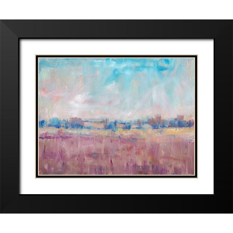 Indigo Gathering I Black Modern Wood Framed Art Print with Double Matting by OToole, Tim