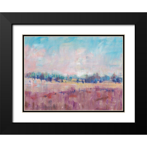 Indigo Gathering II Black Modern Wood Framed Art Print with Double Matting by OToole, Tim