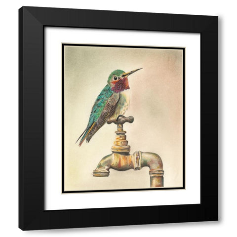 Glory Bird I Black Modern Wood Framed Art Print with Double Matting by Liama, Lily