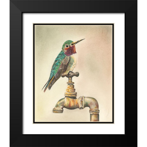 Glory Bird I Black Modern Wood Framed Art Print with Double Matting by Liama, Lily