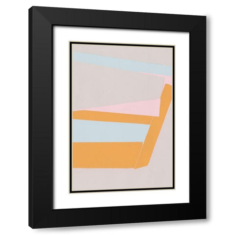 Soft Blocks I Black Modern Wood Framed Art Print with Double Matting by Ludwig, Alicia