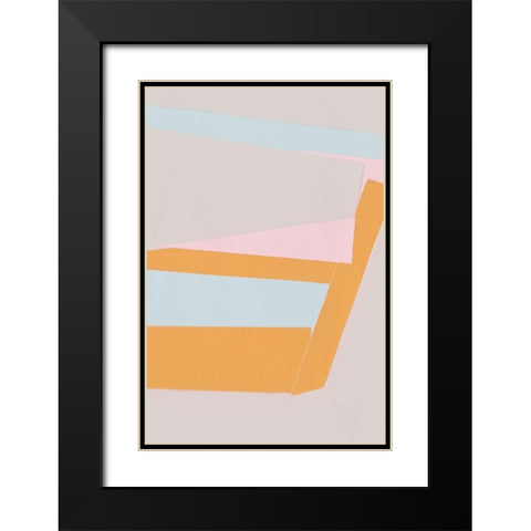 Soft Blocks I Black Modern Wood Framed Art Print with Double Matting by Ludwig, Alicia