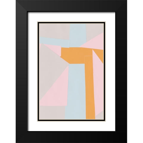 Soft Blocks II Black Modern Wood Framed Art Print with Double Matting by Ludwig, Alicia