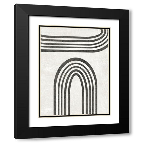 Modern Arc III Black Modern Wood Framed Art Print with Double Matting by Vess, June Erica